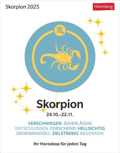 Skorpion Sternzeichenkalender Tagesabrei Kalender Ihr Horoskop