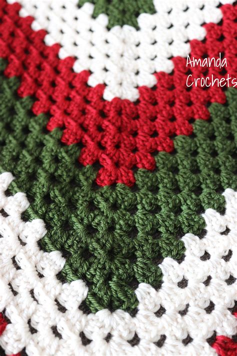 Christmas Granny Square Throw Amanda Crochets Christmas Crochet