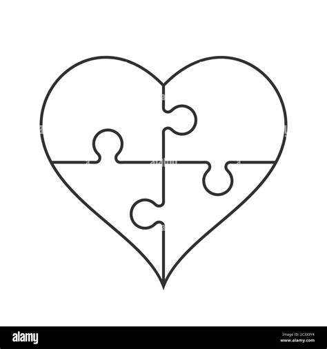 Puzzle Del Cuore Foto E Immagini Stock In Bianco E Nero Alamy