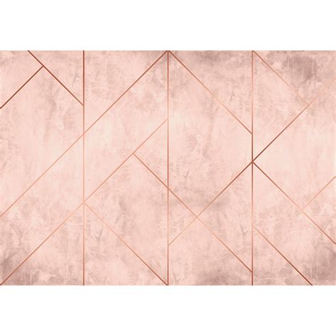 Papel de Parede Personalizado Cimento Queimado Rosé Gold Elo7