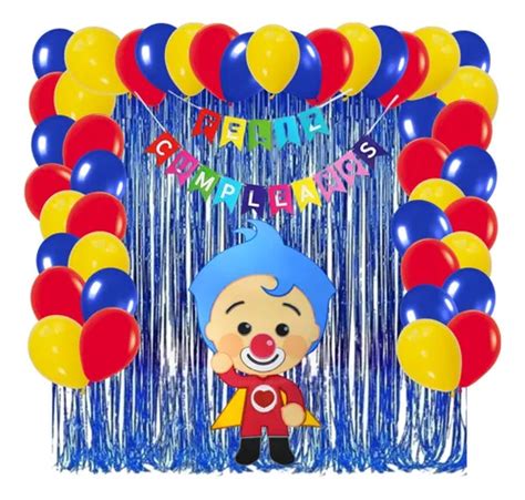 Kit Decoración Payaso Plim Plim Globos Fiesta Envío gratis