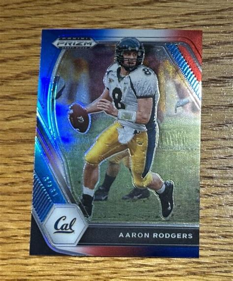 2021 Panini Prizm Draft Picks Red White Blue Prizm 15 Aaron