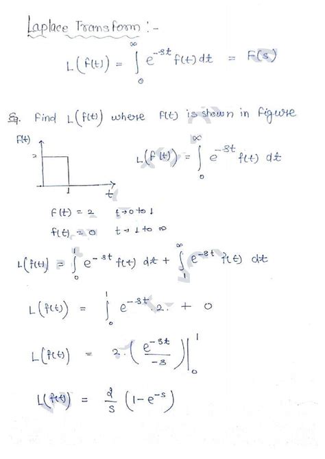 SOLUTION: Laplace transform handwritten notes - Studypool 