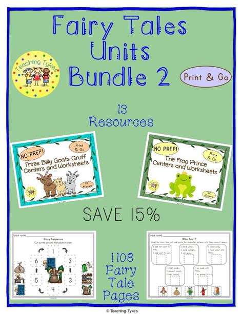 Fairy Tales Activities Bundle 2 Fairy Tale Activities Fairy Tales Fairy Tales Unit