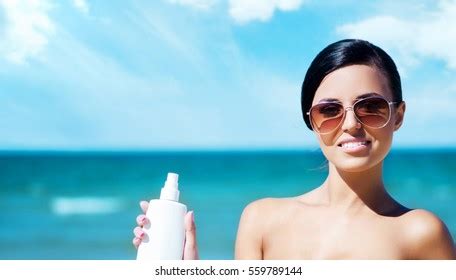Beautiful Sexy Woman Bikini Relaxing On Stock Photo