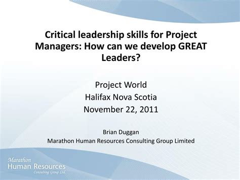 PPT Critical Leadership Skills For Project Managers How Can We