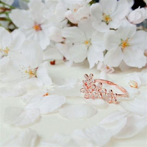 Luna Pyxis On Instagram Cherry Blossom Cubic Zirconia Flowers Ring