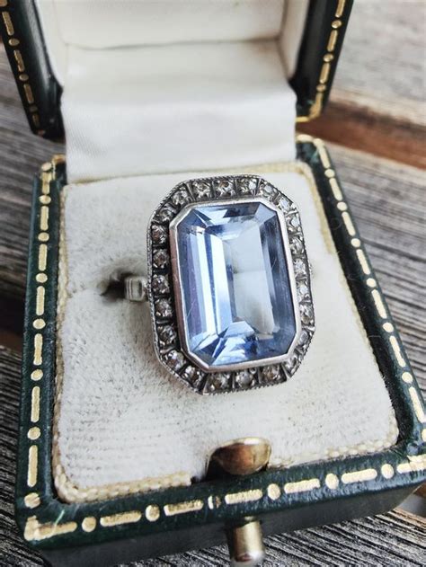 Antik Art Deco Blauer Spinell Ring Silber Kaufen Auf Ricardo