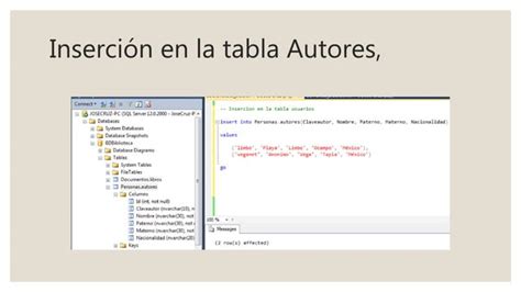 Uso De Comandos Insert Update Y Delete En Bases De Datos De Sql Server Ppt