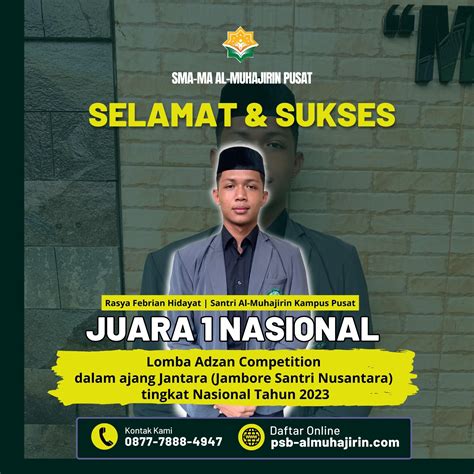 Santri Al Muhajirin Kembali Raih Prestasi Di Ajang Nasional Al Muhajirin