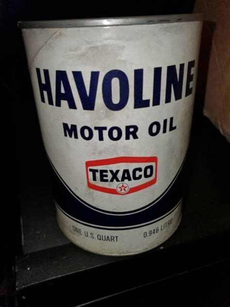 Vintage Texaco Havoline Cardboard Qt Can Sae 20 20w Hd Motor Oil ~ 1 Quart Full Ebay