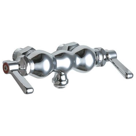Chicago Faucet Dual Handle Hot And Cold Water Sink Faucet 3 3 8 Mount Chrome Plated 65 ABCP