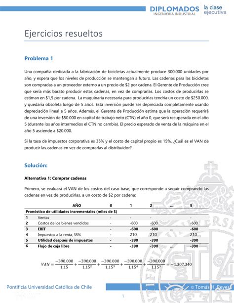 Ejercicios Resueltos Evaluacion De Proyectos