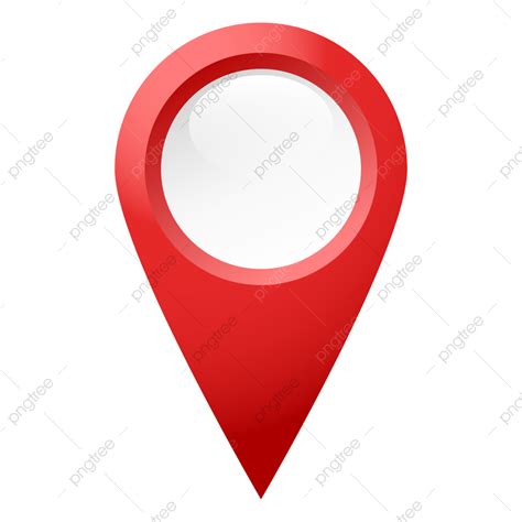 Diseño De Icono De Pin De Ubicación Roja Con Estilo De Gradación 3d PNG