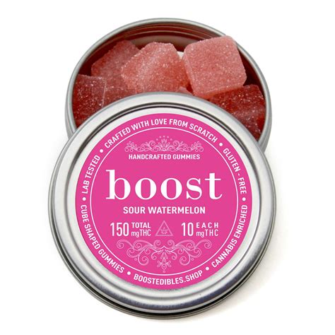 Buy Boost Gummies 150mg Thc 15x10mg Sour Watermelon 150mg Online