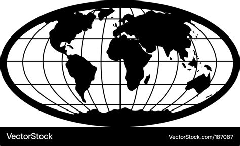 Oval Globe Royalty Free Vector Image Vectorstock