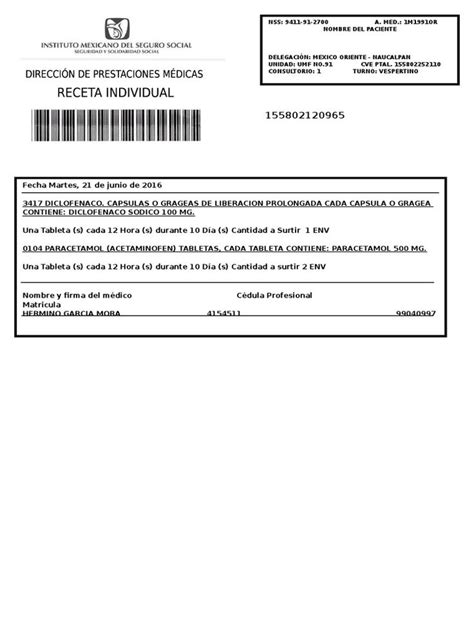Receta Del Imss Imss Imss Salud Receta Medica 35460 Hot Sex Picture