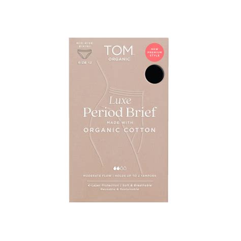 Buy Tom Organic Period Brief Bikini Size Medium Pack Coles