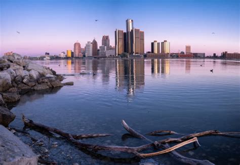 290+ Detroit Skyline Sunrise Stock Photos, Pictures & Royalty-Free ...