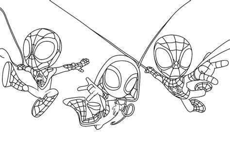 Spidey and His Amazing Friends 1 Coloring Page - Free Printable ...