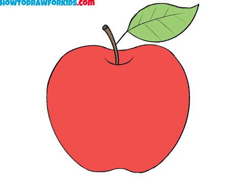 How To Draw An Apple Easy Drawing Tutorial For Kids