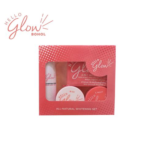 Hello Glow 4 In 1 All Natural Whitening Set Shopee Philippines