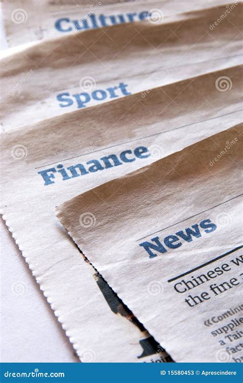 Newspaper Sections Stock Photos - Image: 15580453