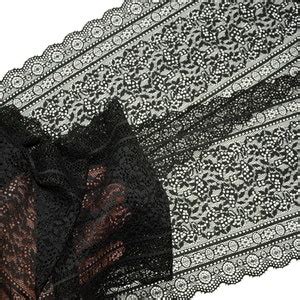 Black Lingerie Stretch Lace Trim Elastic Lace Bra Making Width Cm Nr Etsy