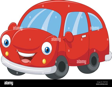 Cartoon cute red car Stock Vector Image & Art - Alamy