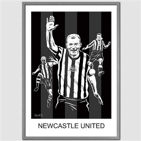 Newcastle United Legends Portrait Art Print by THEFOOTBALLARTIST