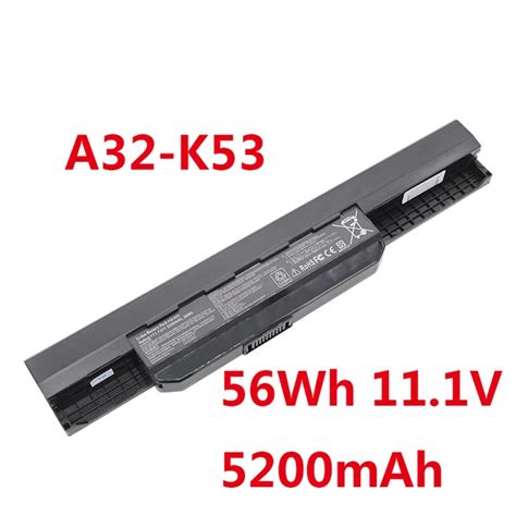 A32 K53 56Wh 5200MAH A42 K53 A41 K53 Laptop Battery For ASUS K53 K53SV