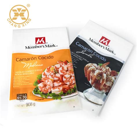 Oem Resealable Zipper Vacuum Plastic Laminated Frozen Food Packaging