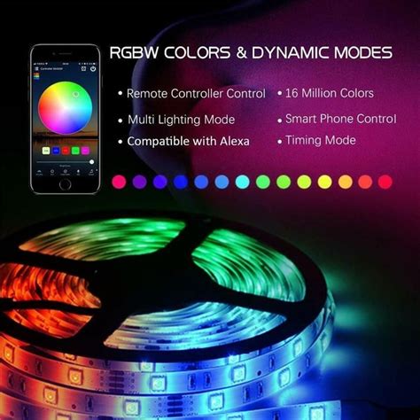 Banda Led Rgb Smd Metri Cu Aplica Ie Pentru Smartphone Pentru