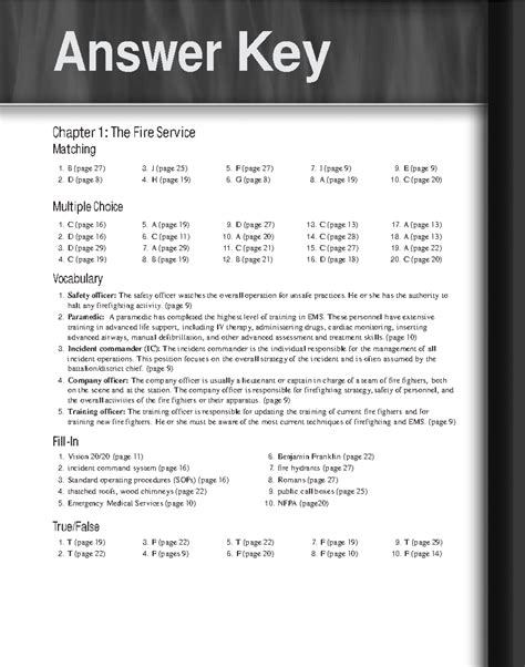 Firefighter Workbook Answers at Harold Mcswain blog