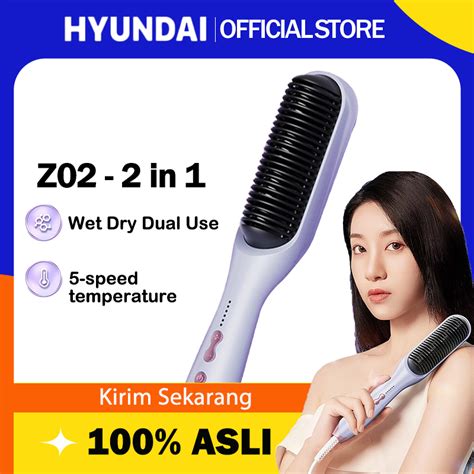 Jual Hyundai Catokan Sisir Pelurus Rambut Alat Catok Rambut Curly