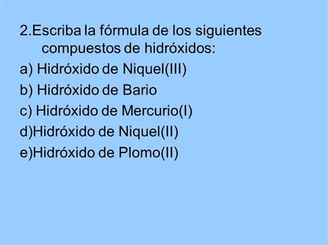 Nomenclatura Inorgánica II ppt descargar