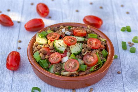 Veganer Linsensalat Mit Frischem Gem Se Mehr Als Rohkost De