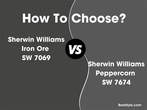 Sherwin Williams Iron Ore vs Peppercorn: What’s the Difference?