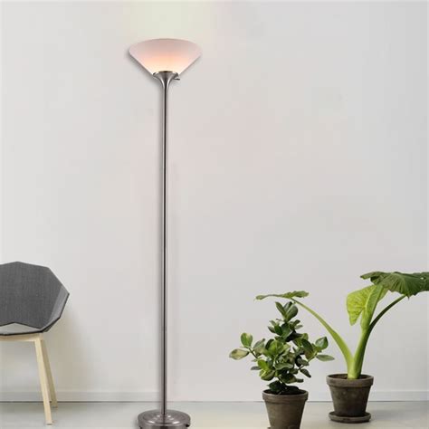 Torchiere Floor Lamp Brushed Steel Finish 71 Inch Height Etl Listed