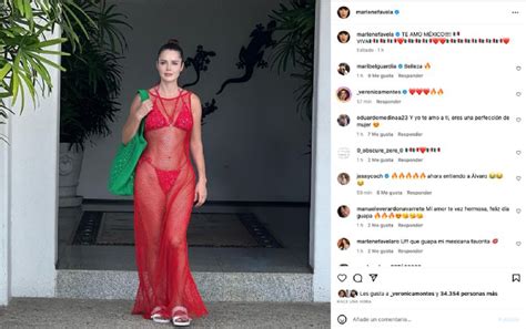 En Bikini Rojo Y Vestido De Red Marlene Favela Revienta La Red Con Su