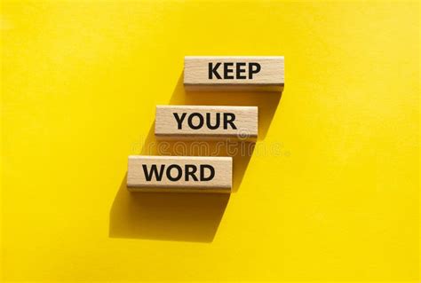 Keep Your Word Symbol Wooden Blocks With Words Keep Your Word