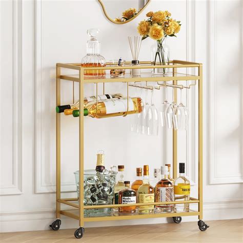 Amazon Idealhouse Gold Bar Cart Tier Bar Carts For The Home