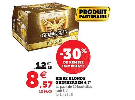 Promo Bi Re Blonde Grimbergen Chez Hyper U Icatalogue Fr