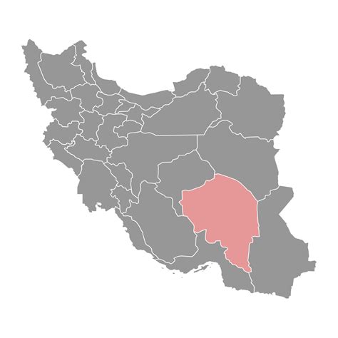 Kerman province map, administrative division of Iran. Vector ...