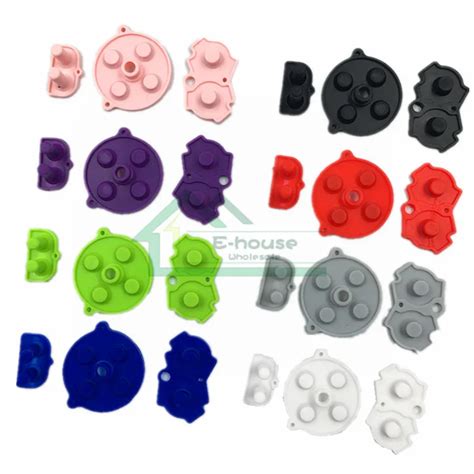 100 Set Buttons A B D Pad Conductive Rubber Pad Replacement For Gba