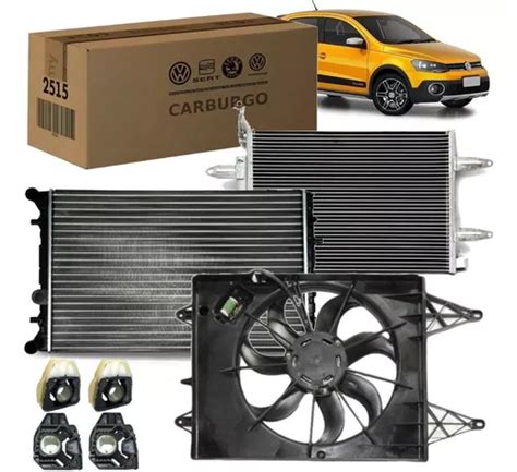 Kit Radiador Condensador Eletroventilador Gol Voyage Saveiro