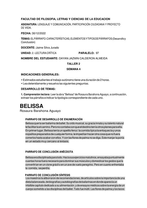 Tarea De Lenguaje N 6 1 Compressed FACULTAD DE FILOSOFIA LETRAS Y