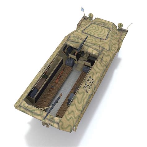 SD.KFZ 251/1 Ausf.D - Half-track - 2533 3D Model $119 - .3ds .c4d .fbx .lwo .obj - Free3D