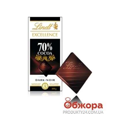 Шоколад Линдт (Lindt) Экселенс 70% черный, 100 г – Цена. Фото. Описание