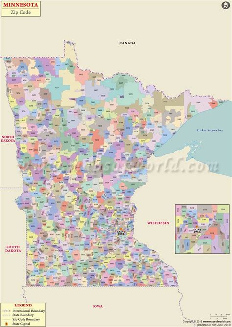 Minnesota County Map with Zip Codes | secretmuseum